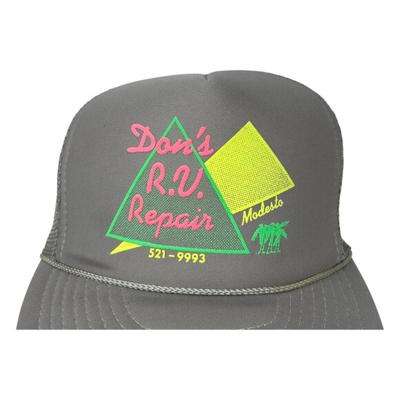 Dons R.V. Repair Modesto Gray Trucker Hat Snapback Mesh Cap Vintage Otto Cap - Picture 7 of 14